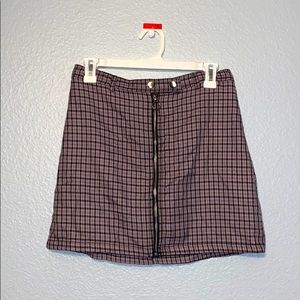 plaid purple mini skirt